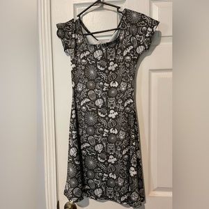 Spooky Print Skater Dress
